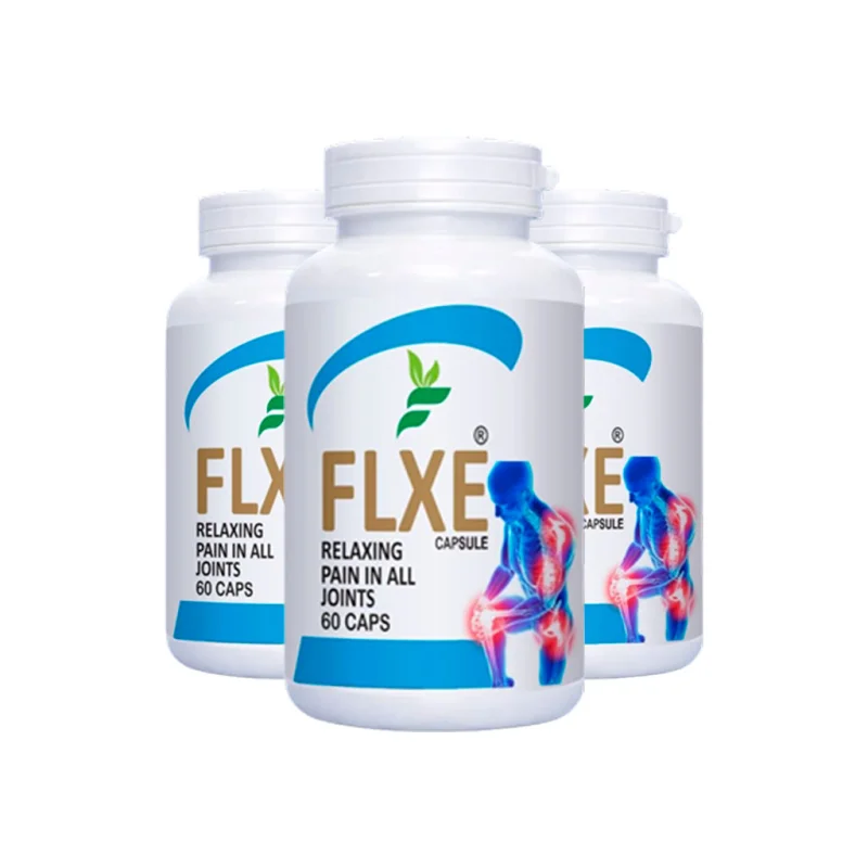 Flxe — three bottles of the herbal joint capsules side by side